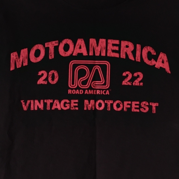Men's Black T-shirt MotoAmerica Superbike Championship 2022 Vintage Motofest - Picture 2 of 10